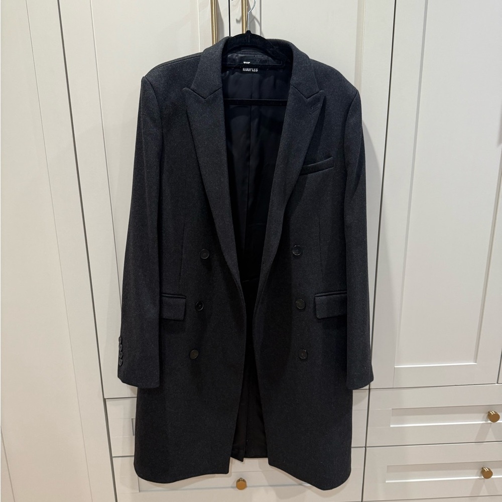 Designer THE KOOPLES Brand New w Tags Dark Gray Double-Breasted Men’s Coat